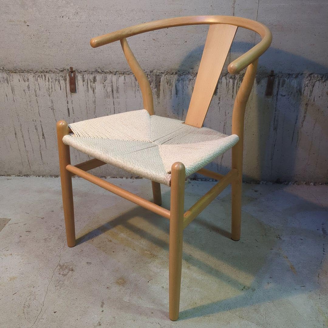 ペーパーコード 天然木アームチェア ダイニングチェア Yチェア風 曲木